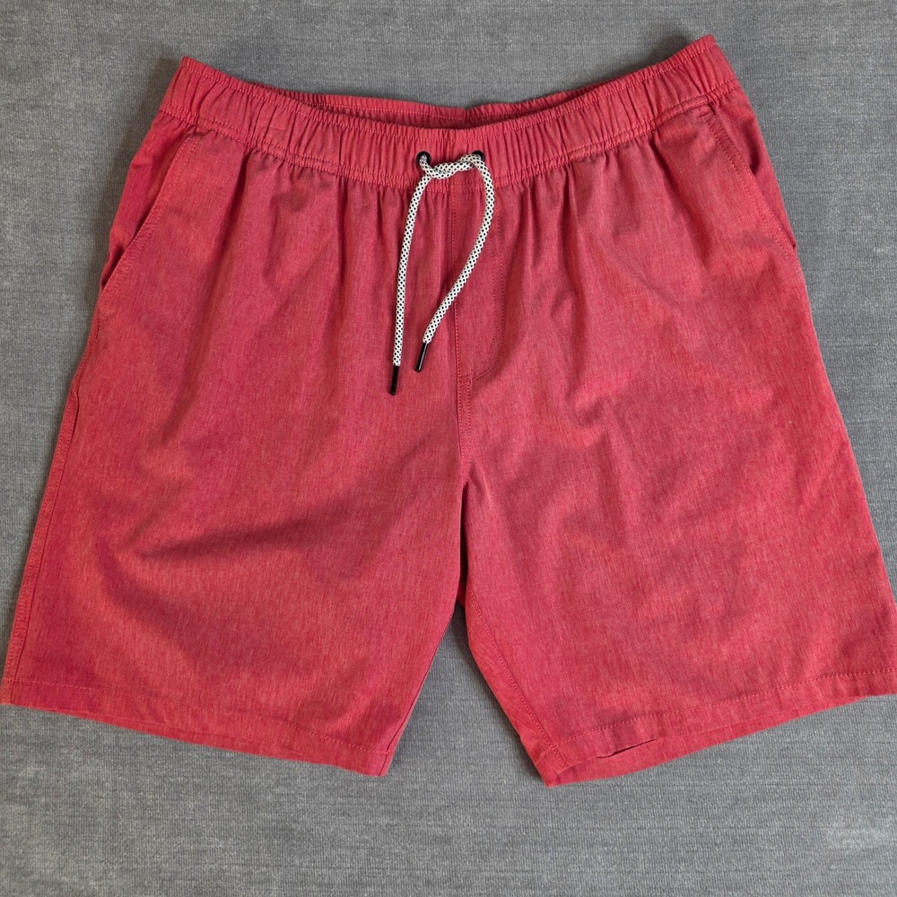 Departwest Hybrid Shorts Mens L Red Heathered Stretch Casual Summer Athleisure
